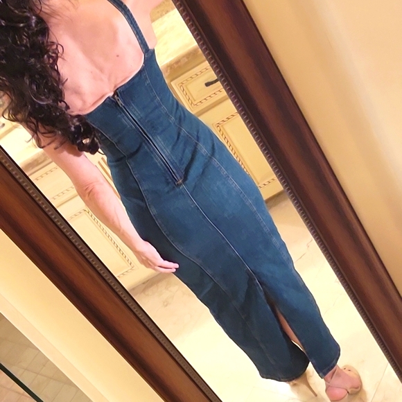 Cotton:On Dark Denim Tank-Style Maxi Dress, Sz 0 - Picture 11 of 16